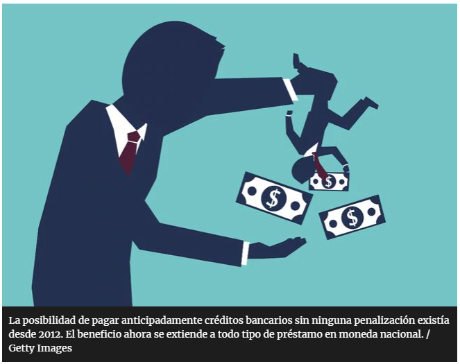 Cooperativas y otras entidades no podrán “castigar” a quien pague créditos de forma anticipada